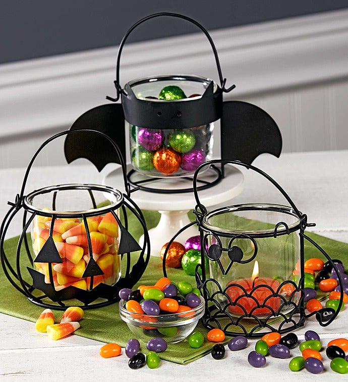 Halloween Votives with Candy