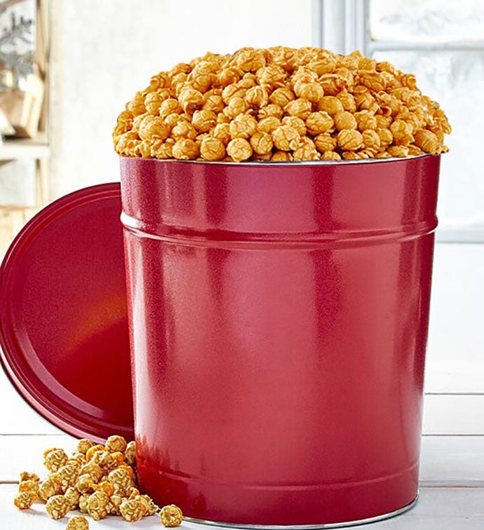 Simply Red 6 1/2 Gallon Pick A Flavor Popcorn Tins