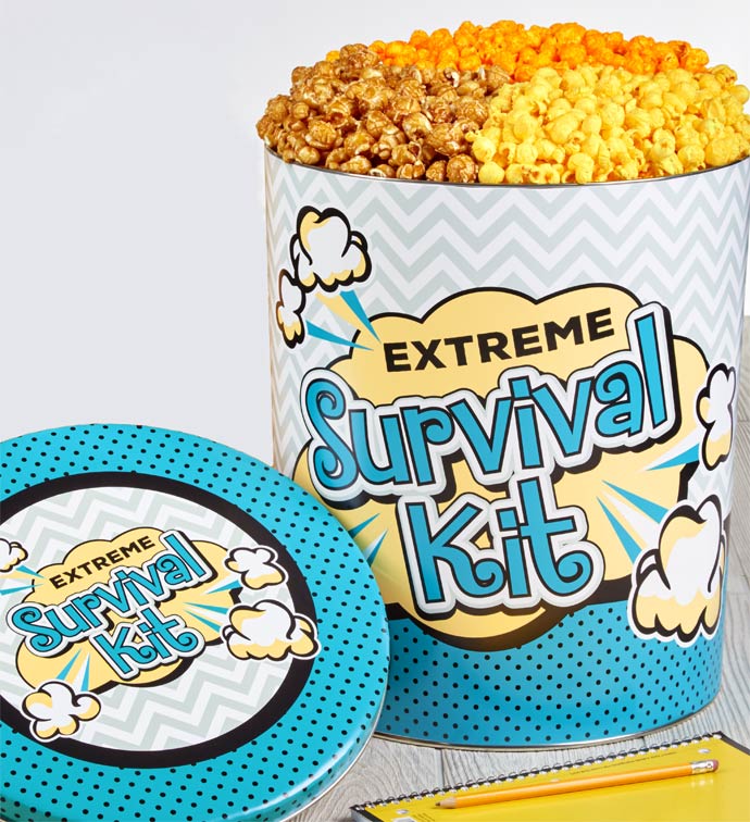 Extreme Survival Kit Popcorn Tin