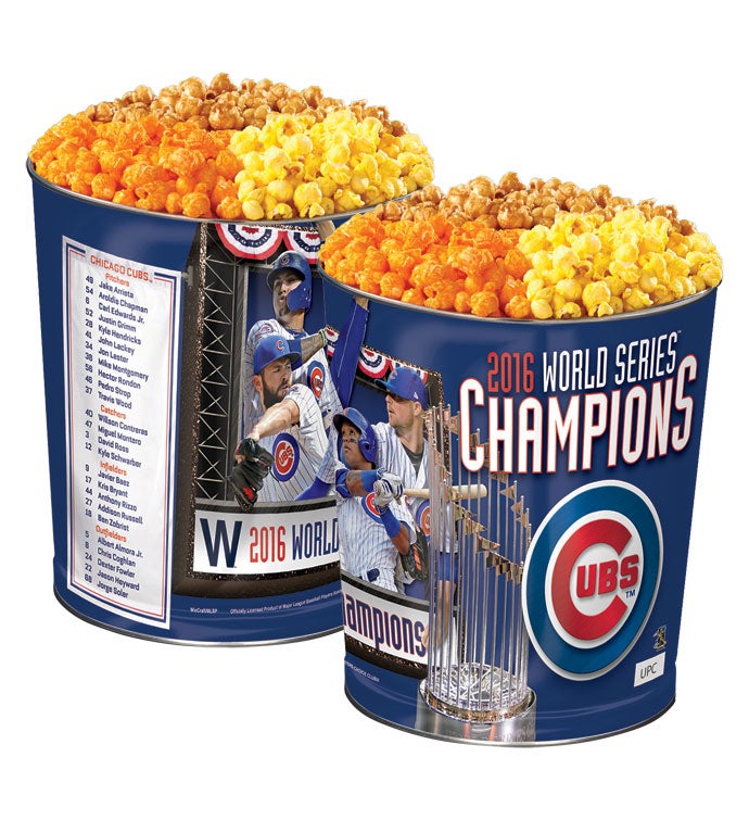 Chicago Cubs Commemorative World Series Popcorn Tin