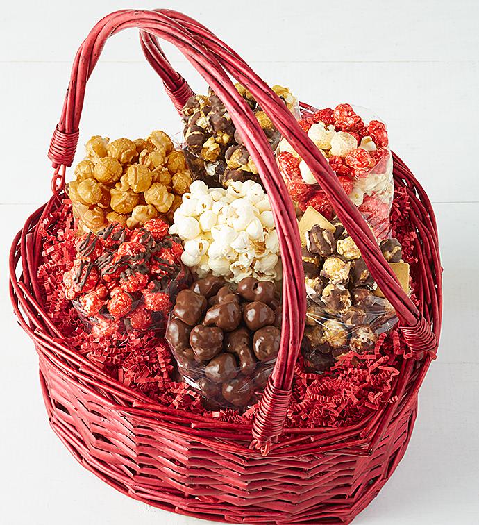 Deluxe Heart Great Foods Gift Basket