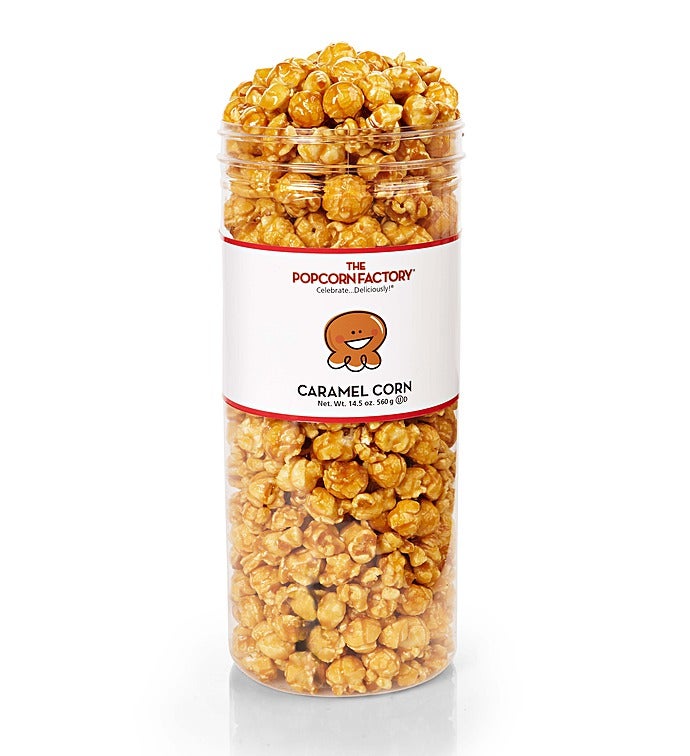 Clear Canister Caramel Corn 14.5 oz