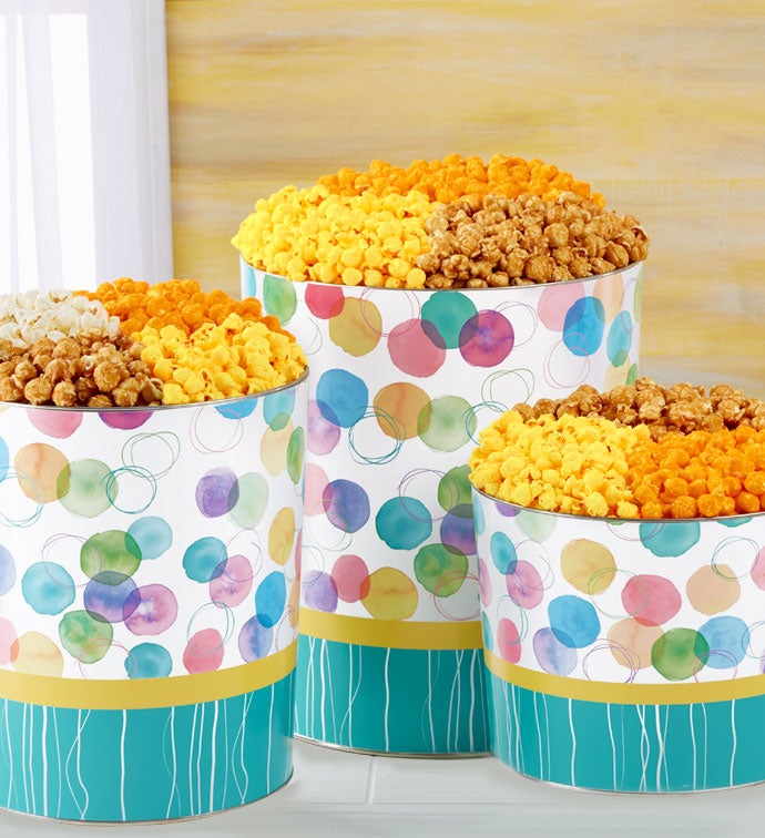Say it with Dots Popcorn Tins