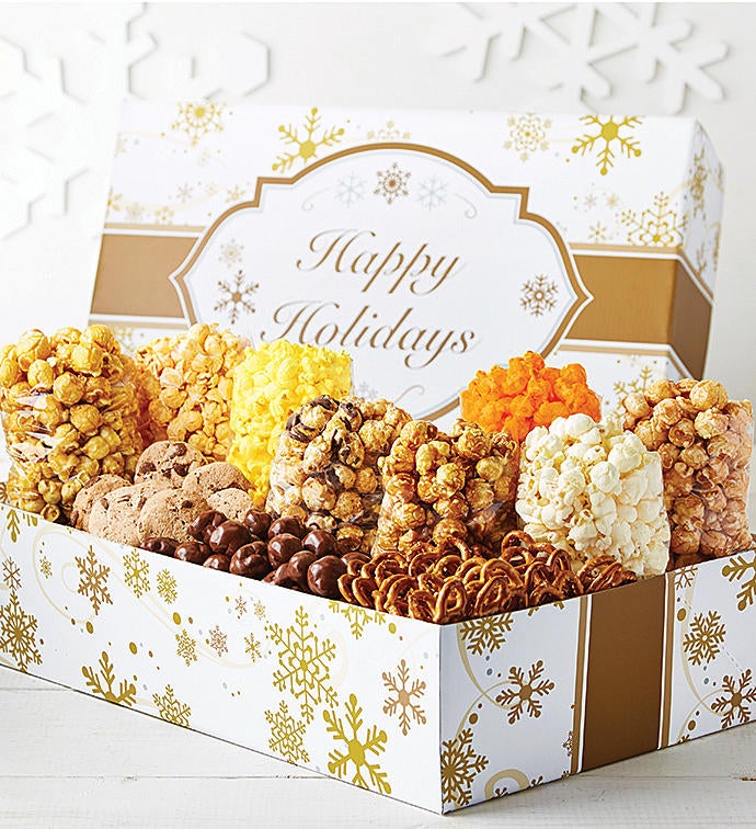 Gold Snowflake Ultimate Snack Gift Box