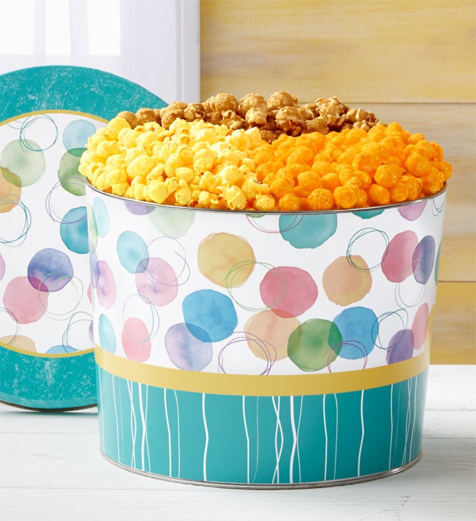 Say it with Dots 2 Gallon Popcorn Tin