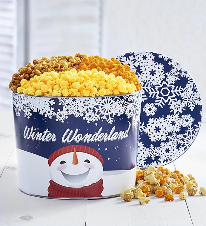 Winter Wonderland 2 Gallon 3 Flavor Popcorn Tins