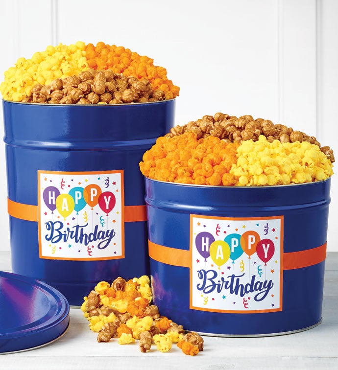 Birthday Wishes Popcorn Tins