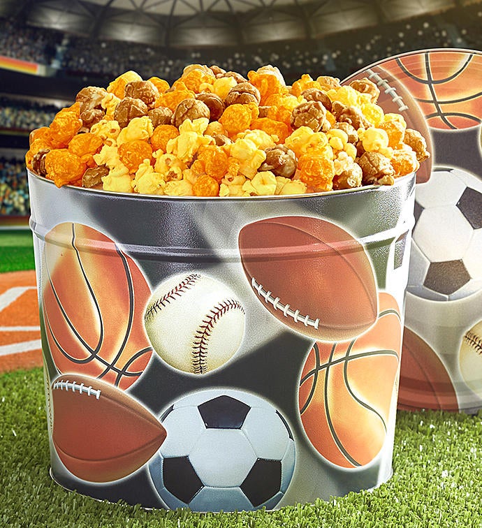Sport Balls Popcorn Tin