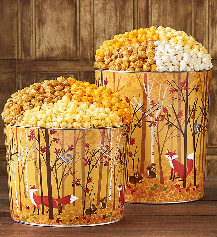 Woodland Creatures 3 Flavor Popcorn Tins