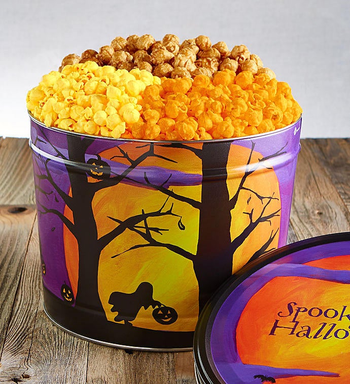 Spooky Halloween 3 Flavor Popcorn Tin