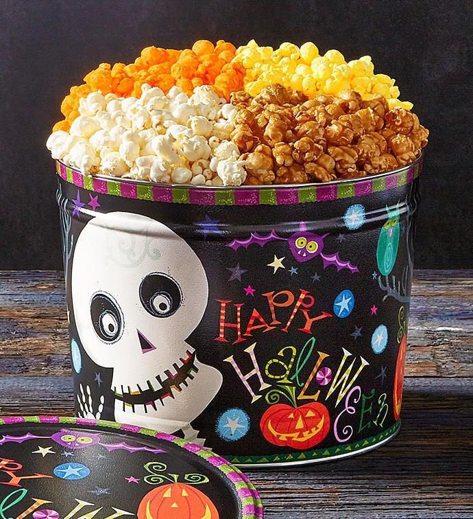 2 Gallon Skele tin Popcorn Tin