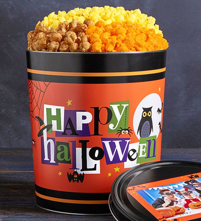 6 1/2 Gallon Happy Halloween Popcorn Tins