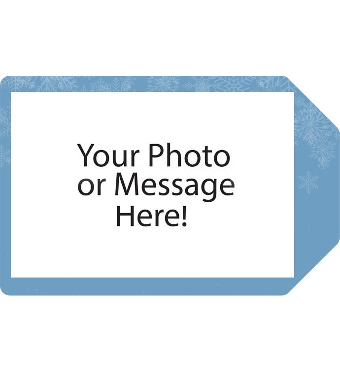 Blue Snowflakes Hang Tag