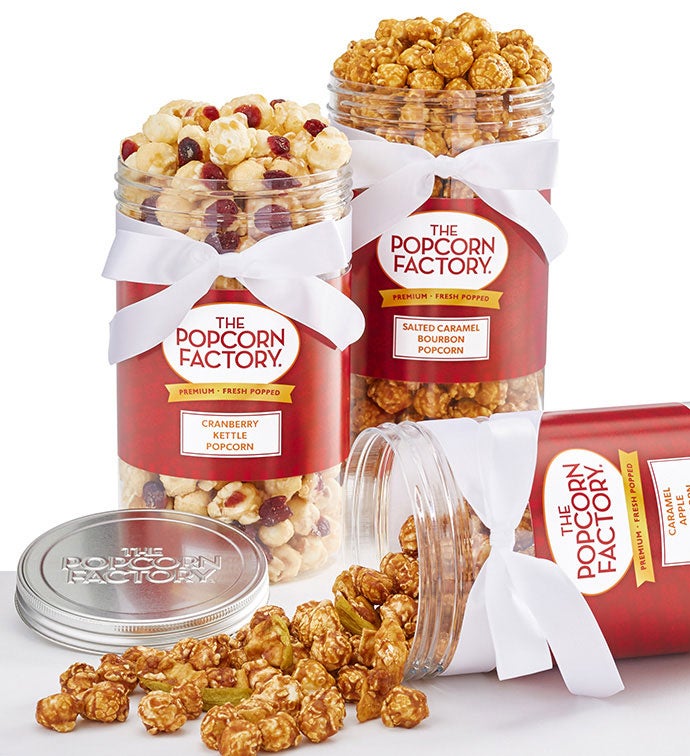 3 Canister Pack of Fall Special Edition Popcorn Flavors
