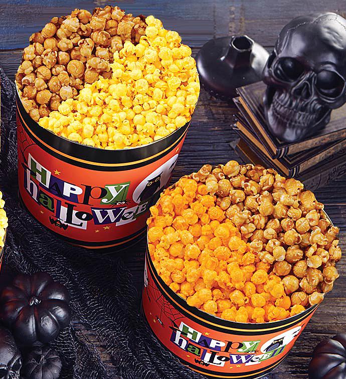 Happy Halloween Pick a Flavor 3 1/2 Gallon Popcorn Tins
