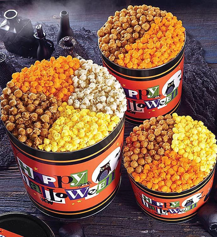 Happy Halloween Pick a Flavor 6 1/2 Gallon Popcorn Tins