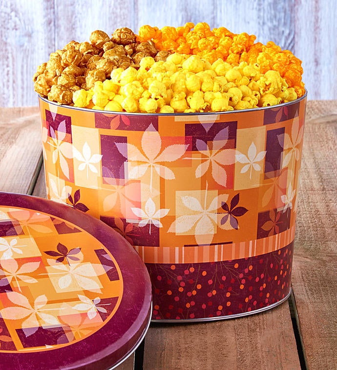 Fall Splendor 2 Gallon Popcorn Tin