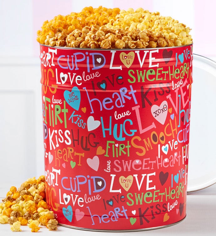 Love Out Loud 6 1/2 Gallon 3 Flavor Popcorn Tin