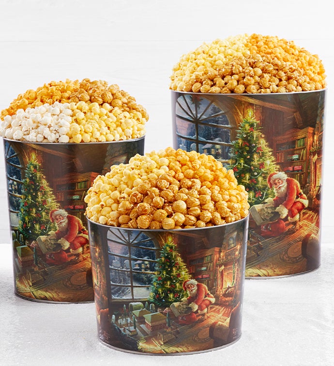 Thomas Kinkade® With Santa Popcorn Tins