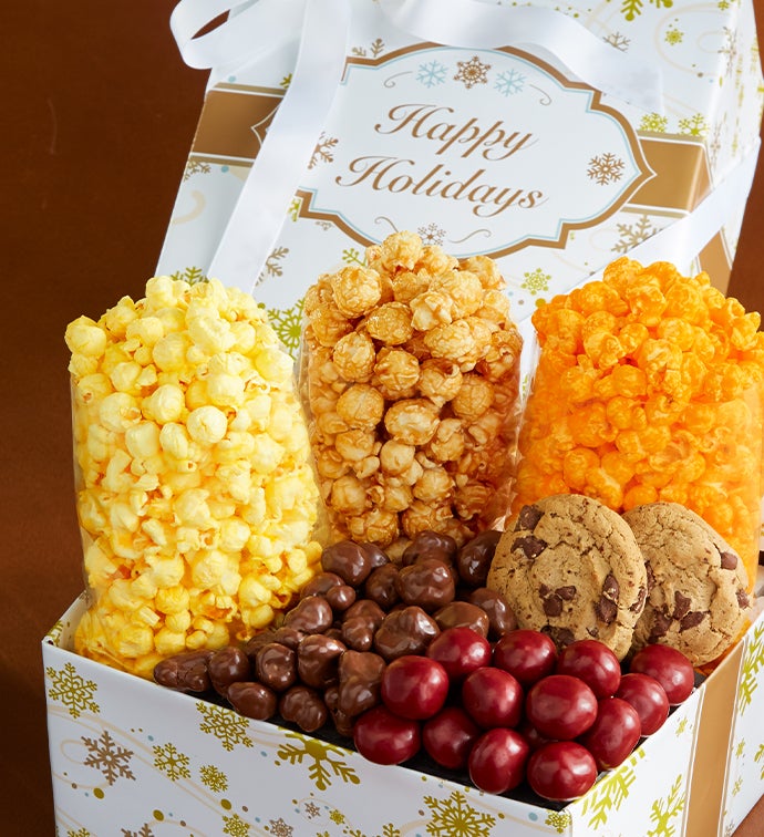 Gold Snowflake Snack Gift Box