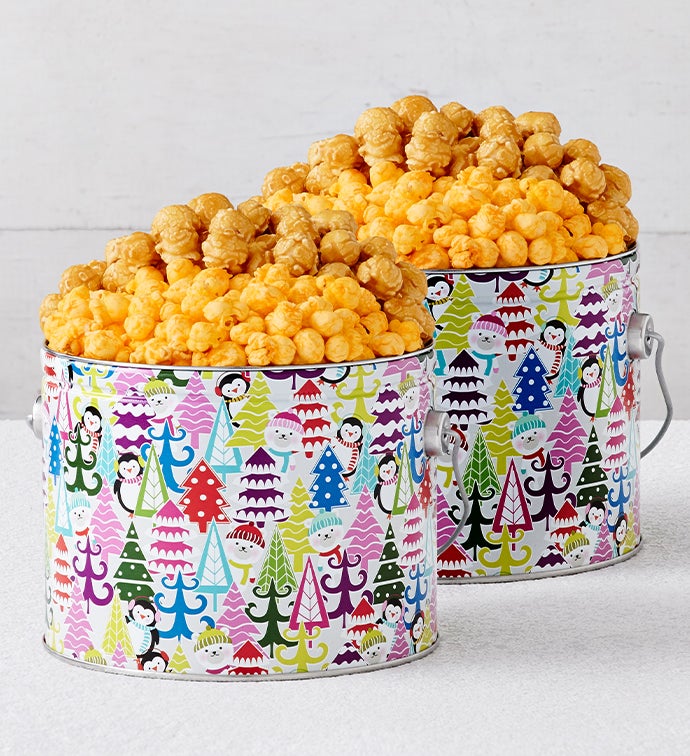 Set of 2 1/2 Gallon Merry and Bright Pails