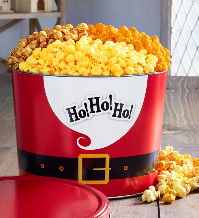 Santa's Belt 2 Gallon Popcorn Tin