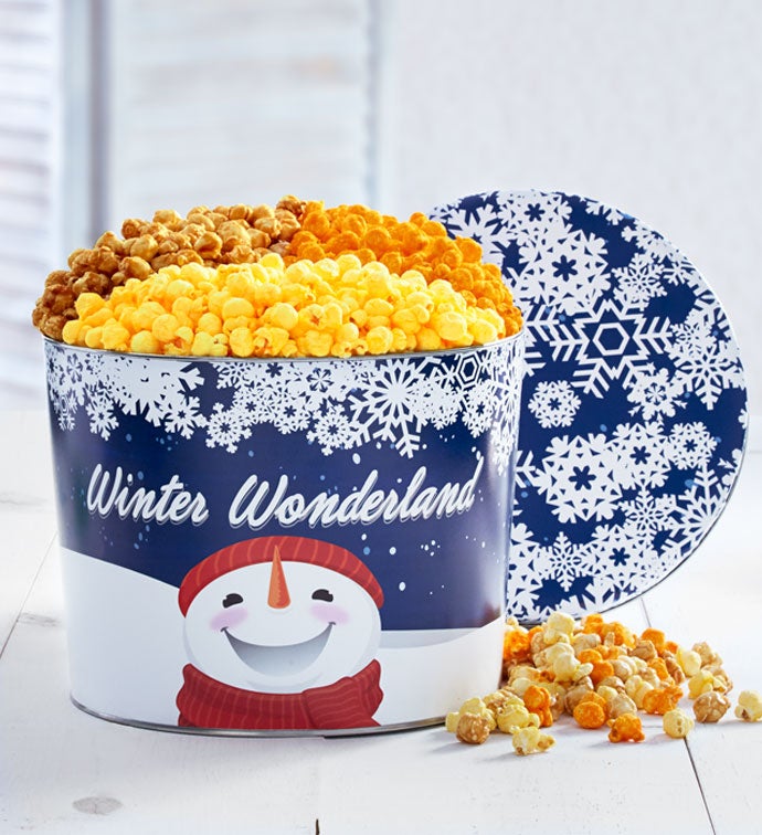 Winter Wonderland 2 Gallon Popcorn Tin