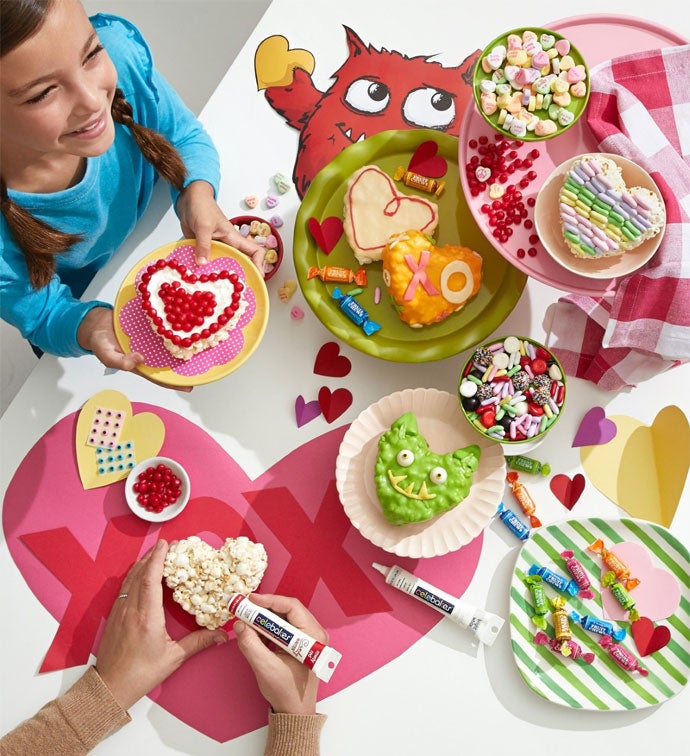 Valentine's Day Popcorn Heart Decorating Kit