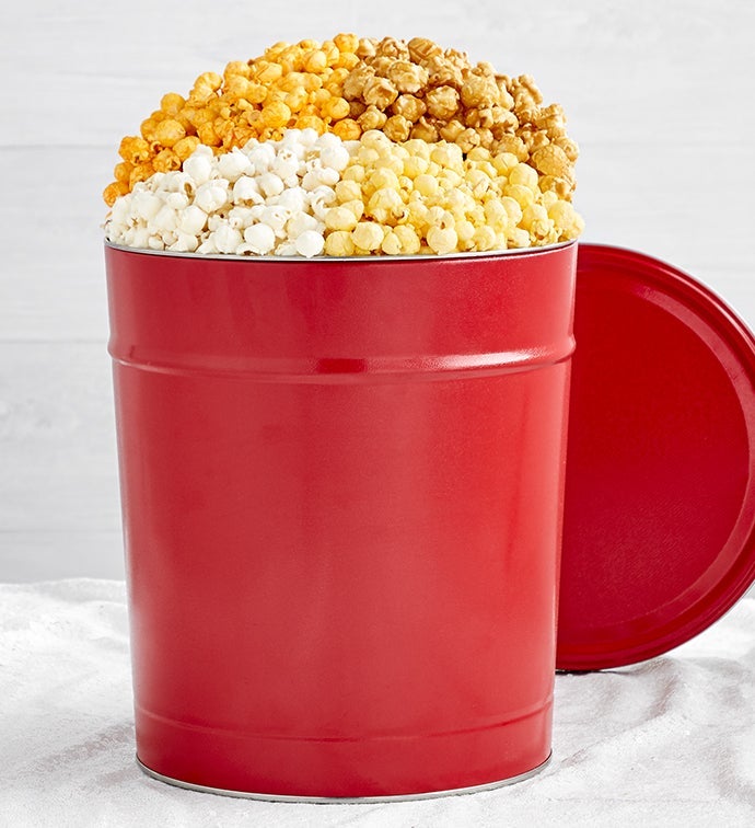 Simply Red 3 1/2 Gallon Popcorn Tins