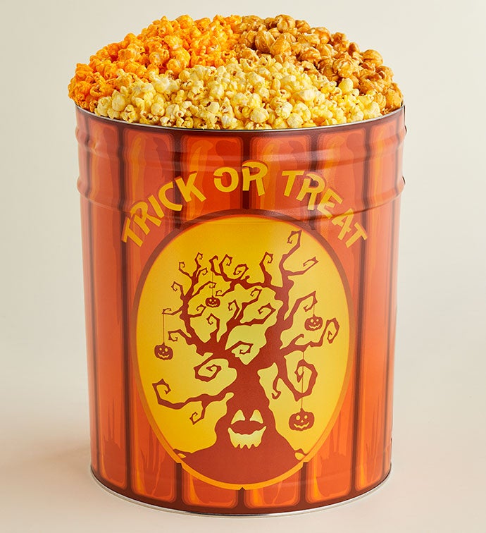 Ghostly Grins 6 1/2 Gallon 3 Flavor Popcorn Tin