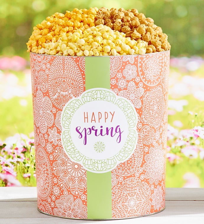Garden Lace 6 1/2 Gallon Popcorn Tin