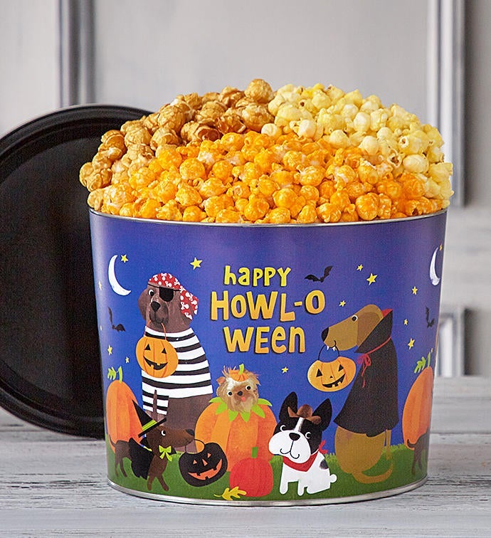 Howl O Ween Paw Ty 2 Gallon Popcorn Tin