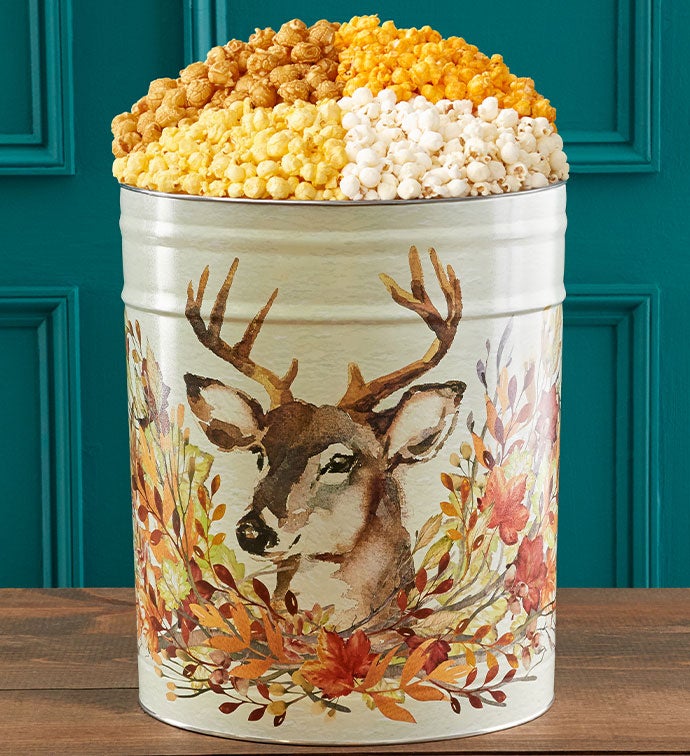 Fall Into Autumn 6 1/2 Gallon Popcorn Tin