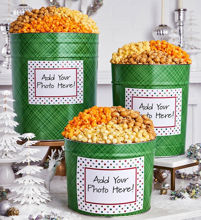 Framed In Polka Dots Popcorn Tins