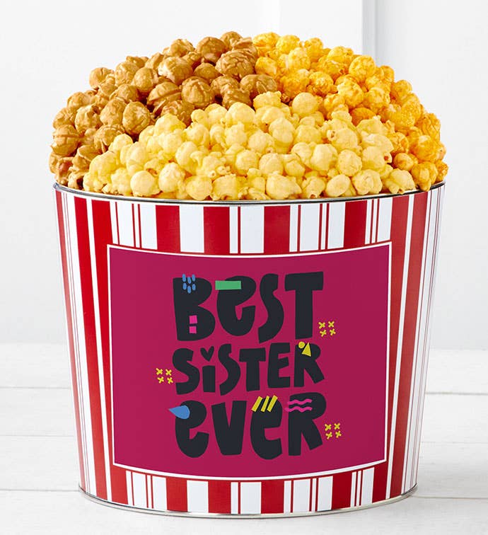 . Gallon Popcorn Tin Retro Flavor