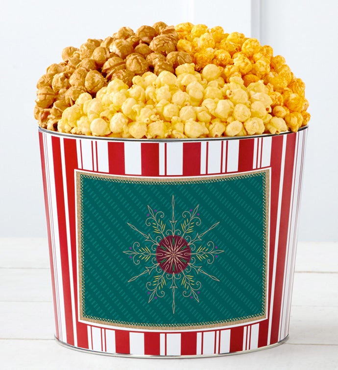 Tins With Pop® Gold Snowflake - Green