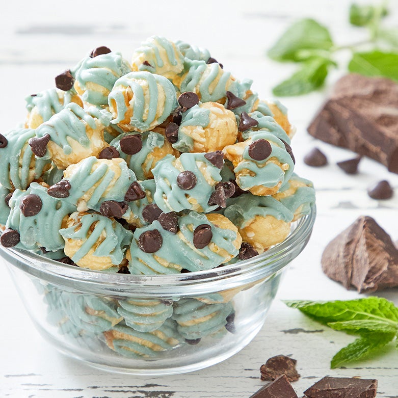 Mint Chocolate Chip Popcorn