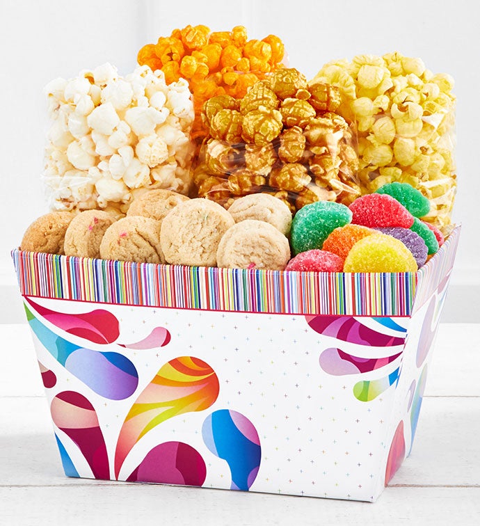 The Popcorn Factory Popcorn Gift Basket Picnic Snacks Popcorn Gift | My ...