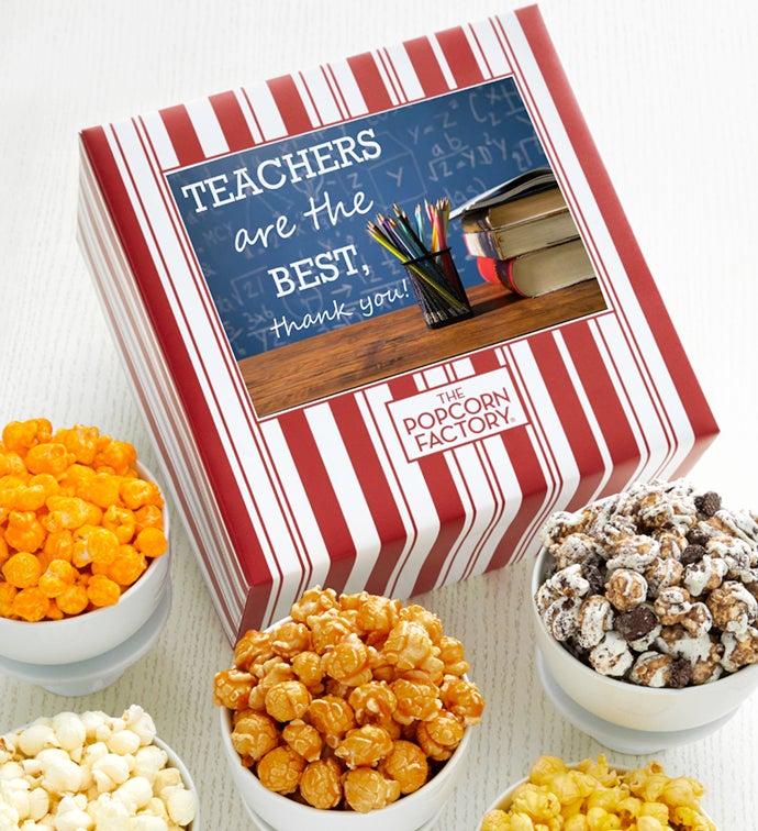 Popcorn Shed is here with so many different flavors.  So many gift items  for that special teacher . Come in and ww will help you find the perfect  gift. No time