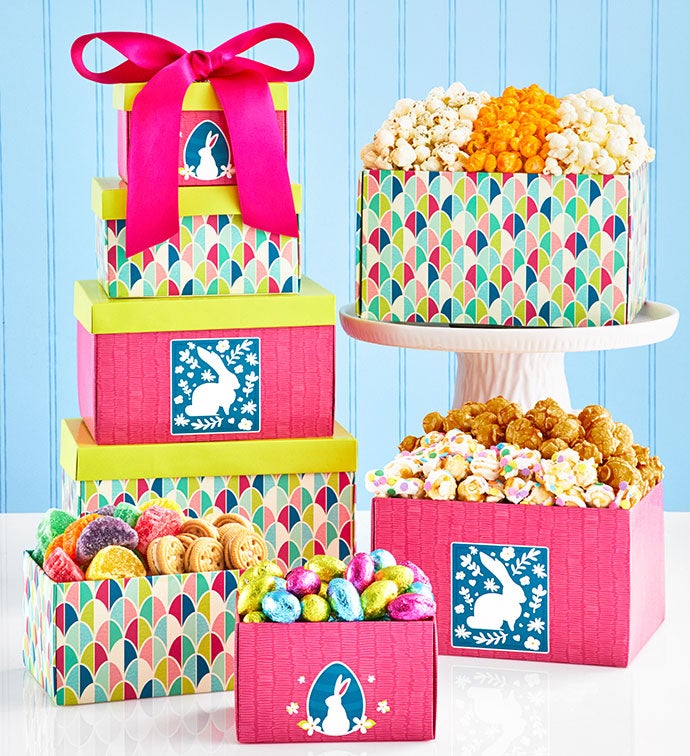 4 Gift Box Bunny Pop Tower