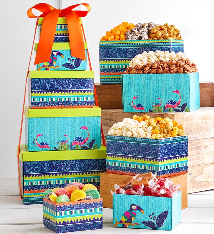Tropical Vibes 5 Box Gift Tower