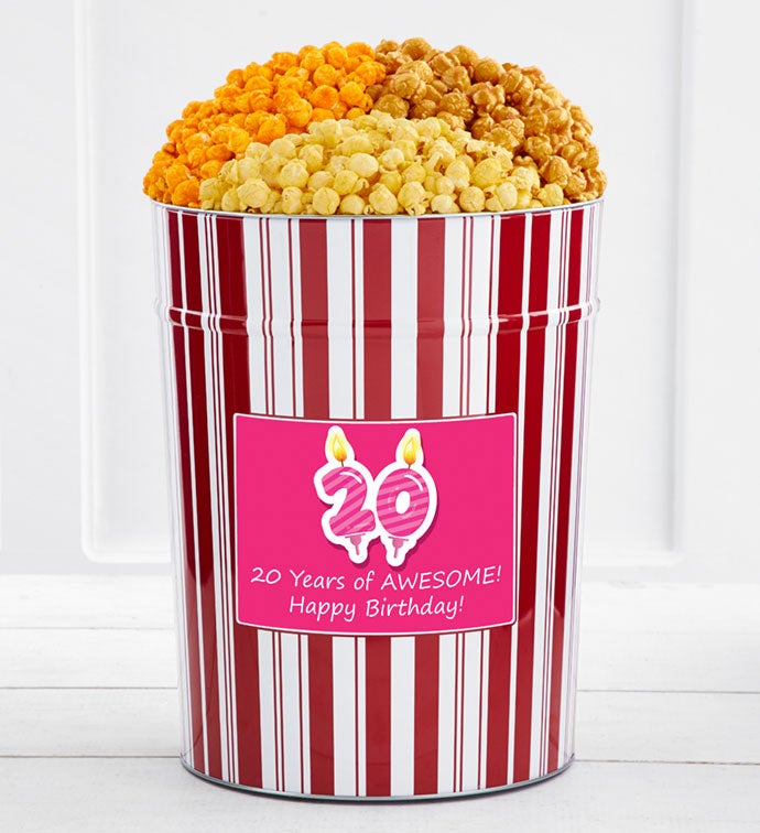 Tins With Pop® 4 Gallon 20 Years Of Awesome! Happy Birthday!