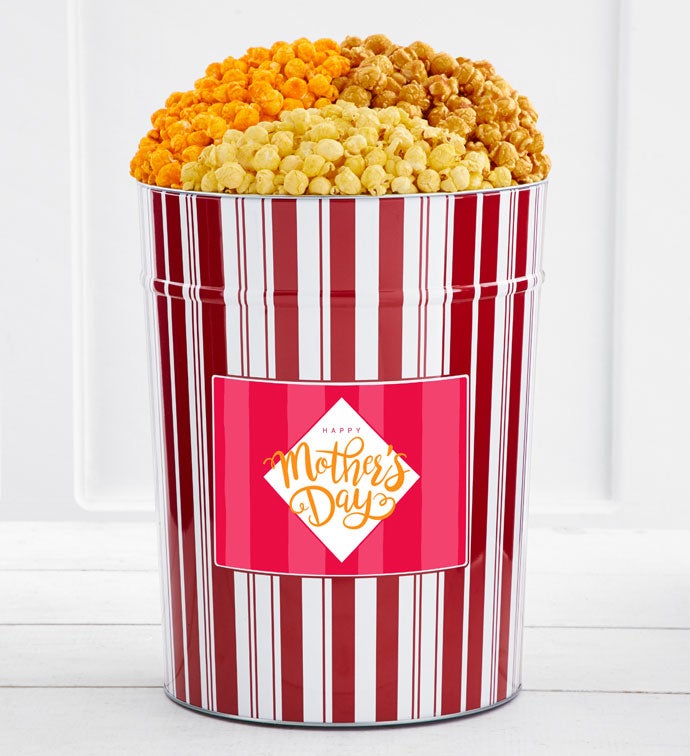 Tins With Pop® 4 Gallon Happy Mother's Day Stripe