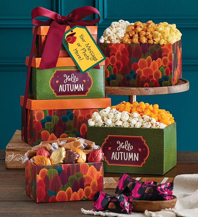Colors Of Fall 3 Box Gift Tower