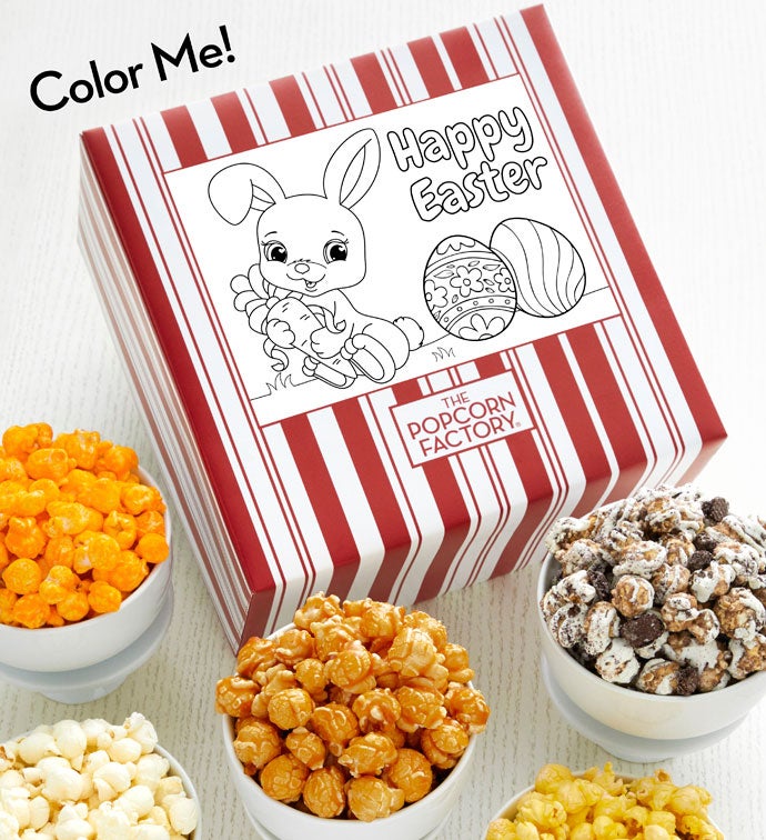 Packed With Pop® Happy Easter Bunny With Carrot And Eggs Color Me