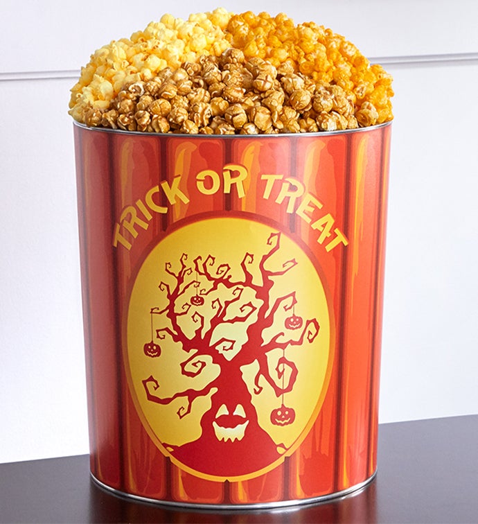 Ghostly Grins 6 1/2 Gallon Popcorn Tin