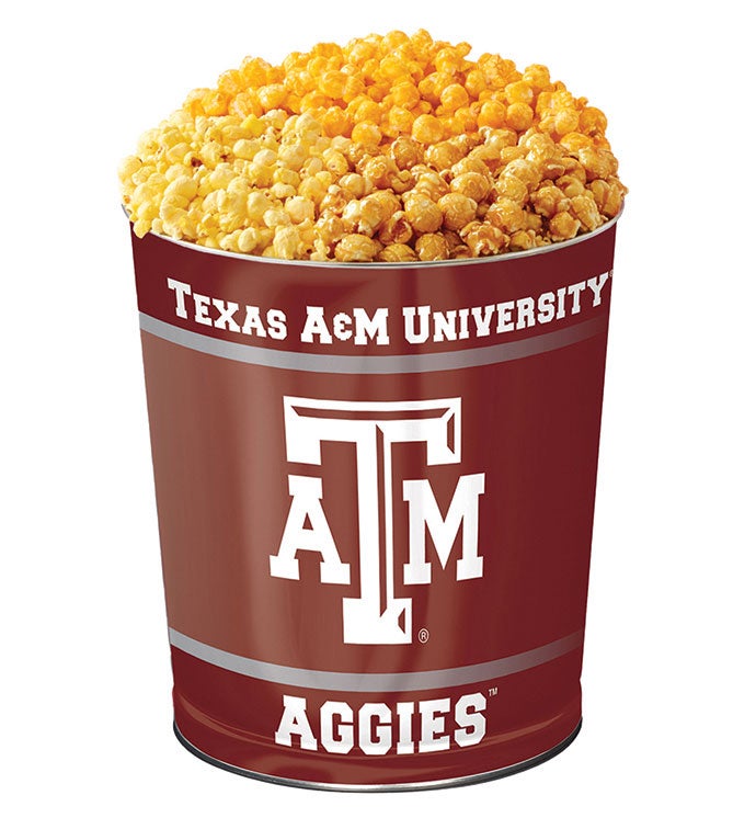 3 Gallon Texas A&M University 3 Flavor Popcorn Tin