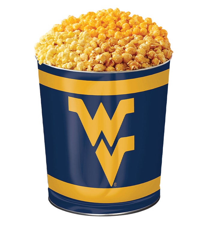 3 Gallon University Of West Virginia 3 Flavor Popcorn Tin