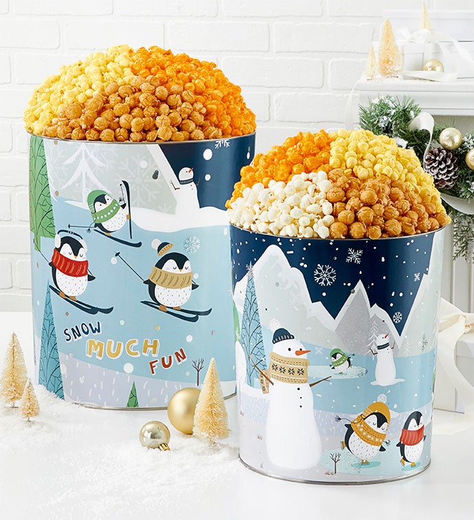 Frosty Fun 6 1/2 Gallon 3 Flavor Popcorn Tin