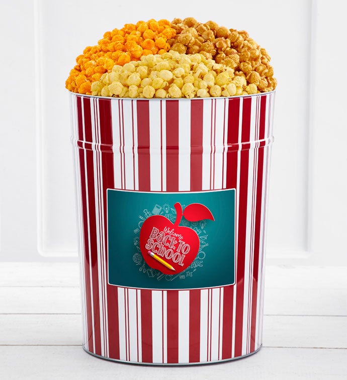 Tins With Pop® 4 Gallon Welcome Back To School Red Apple